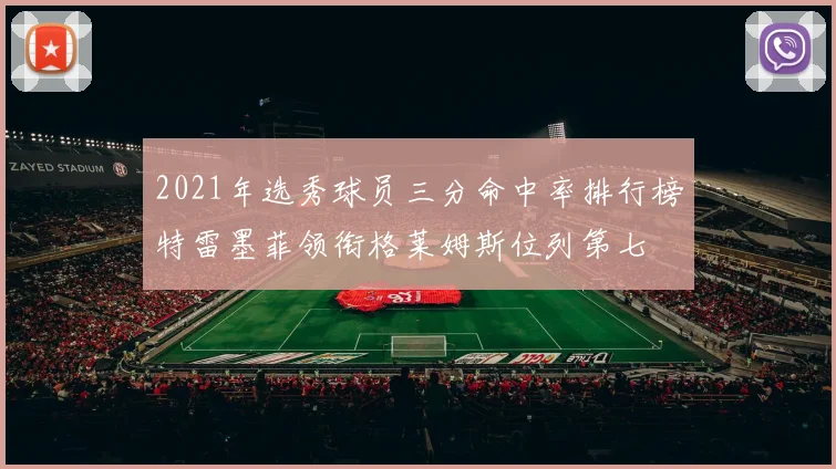 2021年选秀球员三分命中率排行榜特雷墨菲领衔格莱姆斯位列第七